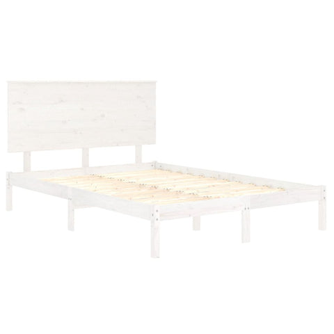 vidaXL Bed Frame without Mattress White 120x200 cm Solid Wood Pine