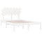 vidaXL Bed Frame without Mattress White 135x190 cm Double Solid Wood