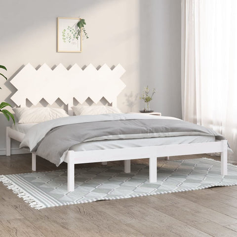 vidaXL Bed Frame without Mattress White 140x190 cm Solid Wood
