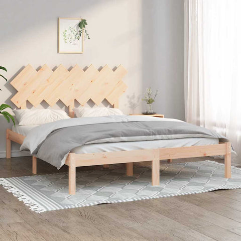 vidaXL Bed Frame without Mattress 150x200 cm King Size King Size Solid Wood