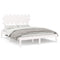 vidaXL Bed Frame without Mattress White 150x200 cm King Size King Size Solid Wood