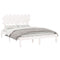 vidaXL Bed Frame without Mattress White 150x200 cm King Size King Size Solid Wood
