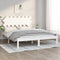 vidaXL Bed Frame without Mattress White 150x200 cm King Size King Size Solid Wood