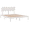 vidaXL Bed Frame without Mattress White 160x200 cm Solid Wood
