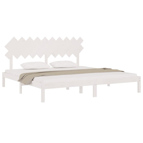 vidaXL Bed Frame without Mattress White 200x200 cm Solid Wood