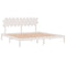 vidaXL Bed Frame without Mattress White 200x200 cm Solid Wood
