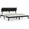 vidaXL Bed Frame without Mattress Black 200x200 cm Solid Wood
