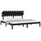 vidaXL Bed Frame without Mattress Black 200x200 cm Solid Wood