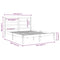 vidaXL Bed Frame without Mattress Black 140x190 cm Solid Wood Pine