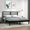 vidaXL Bed Frame without Mattress Black 140x190 cm Solid Wood Pine