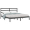 vidaXL Bed Frame without Mattress Grey 200x200 cm Solid Wood Pine