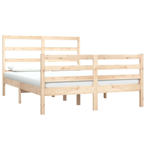 vidaXL Bed Frame without Mattress Solid Wood Pine 120x190 cm Small Double