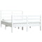 vidaXL Bed Frame without Mattress White Solid Wood Pine 120x190 cm Small Double