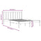 vidaXL Bed Frame without Mattress Black Solid Wood Pine 150x200 cm King Size