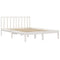 vidaXL Bed Frame without Mattress White Solid Wood Pine 200x200 cm