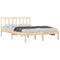 vidaXL Bed Frame without Mattress Solid Wood Pine 120x190 cm Small Double