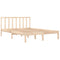vidaXL Bed Frame without Mattress Solid Wood Pine 120x190 cm Small Double