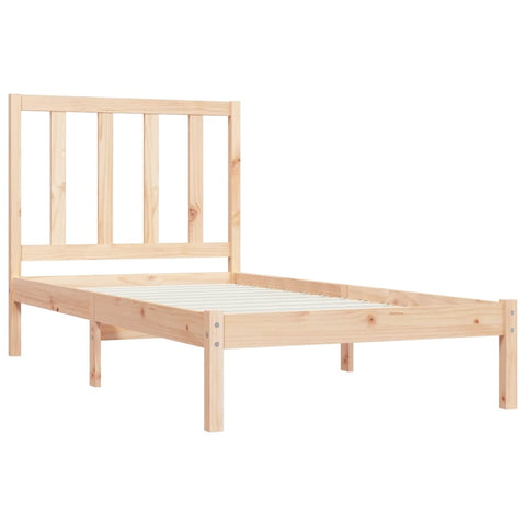 vidaXL Bed Frame without Mattress Solid Wood Pine 90x190 cm Single Single