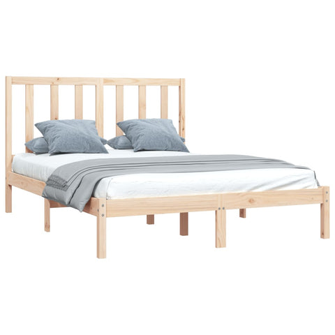 vidaXL Bed Frame without Mattress Solid Wood Pine 140x190 cm