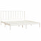 vidaXL Bed Frame without Mattress White Solid Wood Pine 200x200 cm
