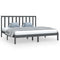 vidaXL Bed Frame without Mattress Grey Solid Wood Pine 200x200 cm