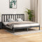 vidaXL Bed Frame without Mattress Grey Solid Wood Pine 200x200 cm