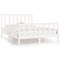 vidaXL Bed Frame without Mattress White 140x190 cm Solid Wood