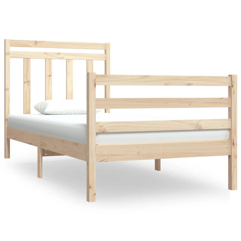 vidaXL Bed Frame without Mattress 90x190 cm Single Solid Wood