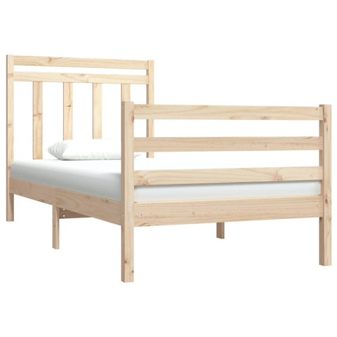 vidaXL Bed Frame without Mattress 90x190 cm Single Solid Wood