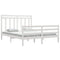 vidaXL Bed Frame without Mattress White 160x200 cm Solid Wood