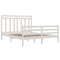 vidaXL Bed Frame without Mattress White 160x200 cm Solid Wood