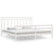 vidaXL Bed Frame without Mattress White 200x200 cm Solid Wood