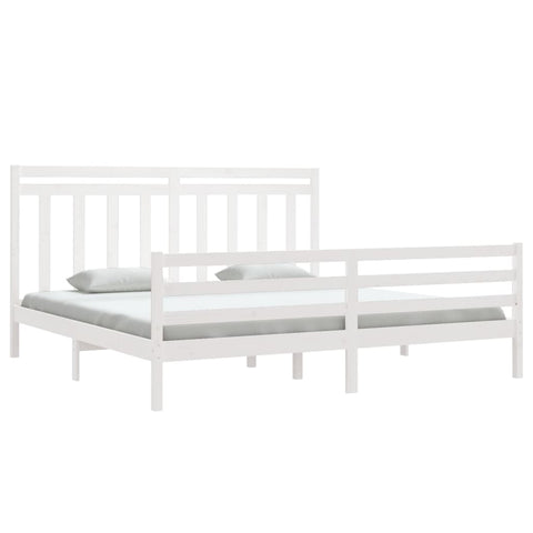 vidaXL Bed Frame without Mattress White 200x200 cm Solid Wood