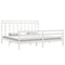 vidaXL Bed Frame without Mattress White 200x200 cm Solid Wood