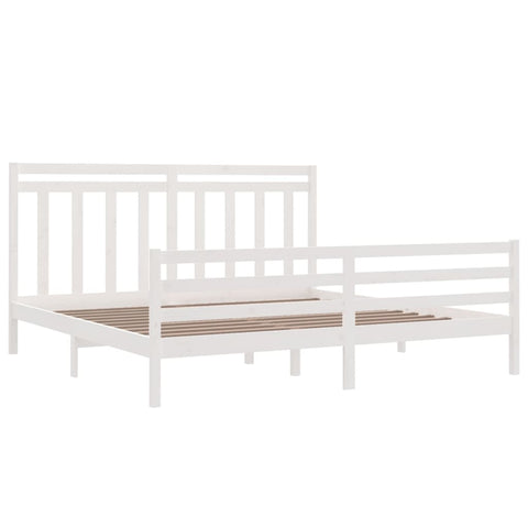 vidaXL Bed Frame without Mattress White 200x200 cm Solid Wood