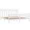 vidaXL Bed Frame without Mattress White 200x200 cm Solid Wood