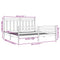 vidaXL Bed Frame without Mattress White 200x200 cm Solid Wood
