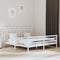 vidaXL Bed Frame without Mattress White 200x200 cm Solid Wood