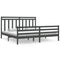 vidaXL Bed Frame without Mattress Grey 200x200 cm Solid Wood
