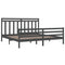 vidaXL Bed Frame without Mattress Grey 200x200 cm Solid Wood