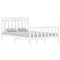 vidaXL Bed Frame without Mattress White 135x190 cm Double Solid Wood