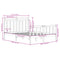 vidaXL Bed Frame without Mattress White 135x190 cm Double Solid Wood