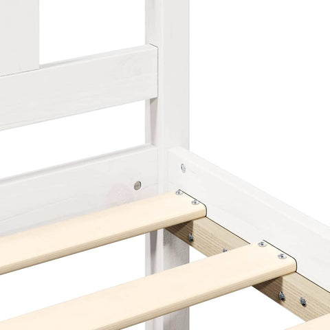 vidaXL Bed Frame without Mattress White 120x190 cm Small Double Solid Wood