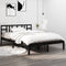 vidaXL Bed Frame without Mattress Black 140x190 cm Solid Wood