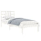 vidaXL Bed Frame without Mattress White 100x200 cm Solid Wood