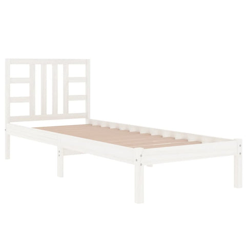 vidaXL Bed Frame without Mattress White 100x200 cm Solid Wood