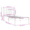 vidaXL Bed Frame without Mattress White 100x200 cm Solid Wood