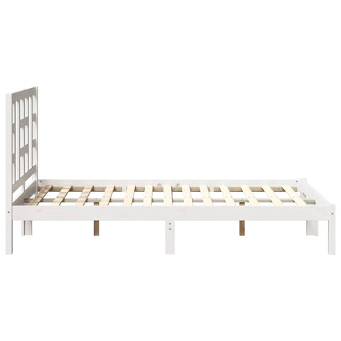 vidaXL Bed Frame without Mattress White 120x200 cm Solid Wood