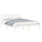 vidaXL Bed Frame without Mattress White 150x200 cm King Size Solid Wood