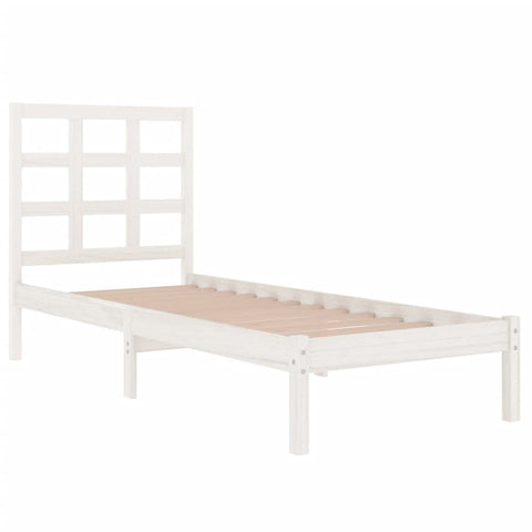 vidaXL Bed Frame without Mattress White 90x190 cm Single Solid Wood